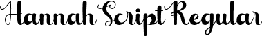 Hannah Script Regular font - Hannah Script.otf