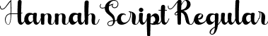 Hannah Script Regular font - Hannah Script.ttf