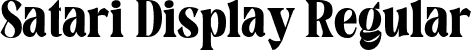 Satari Display Regular font - Satari Display.otf