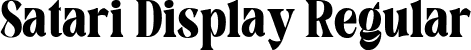 Satari Display Regular font - Satari Display.ttf