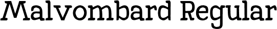 Malvombard Regular font - MalvombardV2.ttf