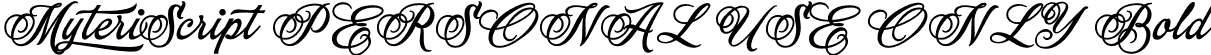 Myteri Script PERSONAL USE ONLY Bold font - MyteriScriptBold_PERSONAL_USE_ONLY.otf