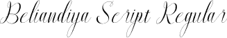 Beliandiya Script Regular font - Beliandiya OTF.otf