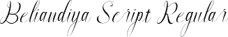 Beliandiya Script Regular font - Beliandiya TTF.ttf