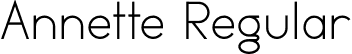 Annette Regular font - Annette.otf