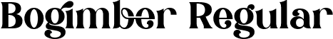 Bogimber Regular font - Bogimber.ttf