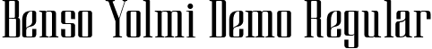 Benso Yolmi Demo Regular font - Benso Yolmi Demo.ttf