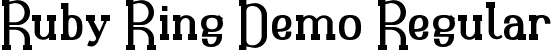 Ruby Ring Demo Regular font - RubyRingDemoRegular.ttf