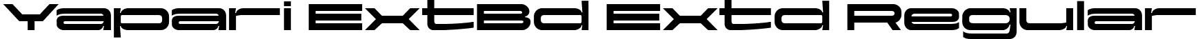 Yapari ExtBd Extd Regular font - YapariTrial-ExtraBoldExtended.ttf