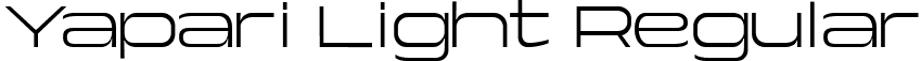 Yapari Light Regular font - YapariTrial-Light.ttf