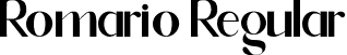 Romario Regular font - romario.ttf