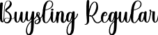 Buysling Regular font - Buysling.otf