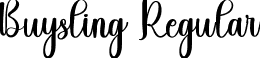 Buysling Regular font - Buysling.ttf