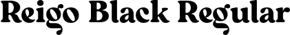 Reigo Black Regular font - Reigo-Black.otf