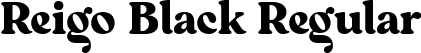 Reigo Black Regular font - Reigo-Black.ttf