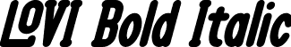 LOVI Bold Italic font - LOVI-BoldItalic.otf