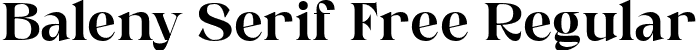 Baleny Serif Free Regular font - Baleny Serif Free.otf