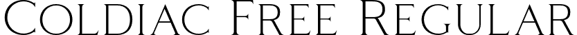 Coldiac Free Regular font - Coldiac.otf