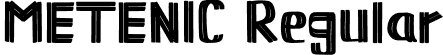 METENIC Regular font - METENIC.otf