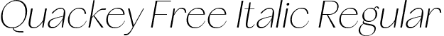 Quackey Free Italic Regular font - QuackeyFree-Italic.otf