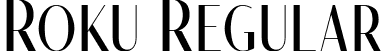 Roku Regular font - Roku-Regular.ttf