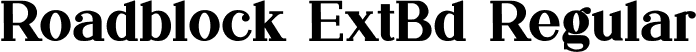 Roadblock ExtBd Regular font - Roadblock-ExtraBold.ttf