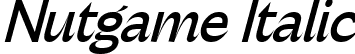 Nutgame Italic font - NutgameDEMO-Italic.ttf