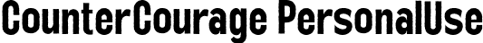 CounterCourage PersonalUse font - Counter Courage Free.otf