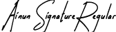 Ainun Signature Regular font - AinunSignature-Regular.ttf