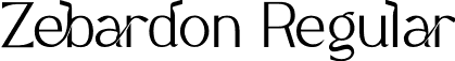 Zebardon Regular font - Zebardon.otf