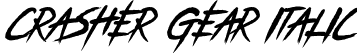 Crasher Gear Italic font - CrasherGear-Italic.ttf