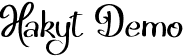 Hakyt Demo font - Hakyt Demo.ttf