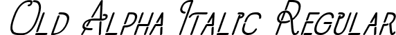 Old Alpha Italic Regular font - Old Alpha Italic.ttf