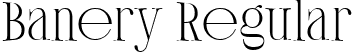 Banery Regular font - Banery.ttf