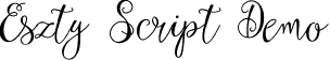 Eszty Script Demo font - EsztyDemo.otf