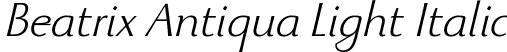 Beatrix Antiqua Light Italic font - Beatrix-Antiqua-Light-Italic-trial.ttf