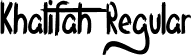 Khalifah Regular font - Khalifah.ttf