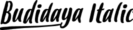 Budidaya Italic font - Budidaya Italic.otf