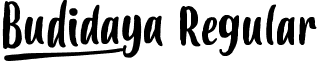 Budidaya Regular font - Budidaya Regular.otf