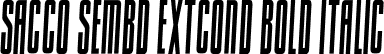 Sacco SemBd ExtCond Bold Italic font - Sacco-SemBdUltCondObliq.ttf