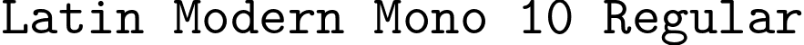 Latin Modern Mono 10 Regular font - lmmono10-regular.otf