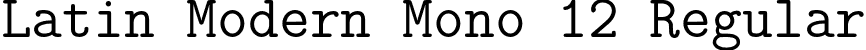 Latin Modern Mono 12 Regular font - lmmono12-regular.otf