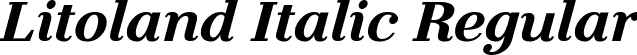 Litoland Italic Regular font - Litoland Italic.otf