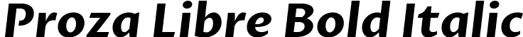 Proza Libre Bold Italic font - ProzaLibre-BoldItalic.ttf