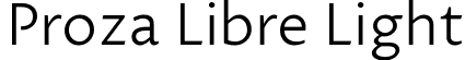 Proza Libre Light font - ProzaLibre-Light.ttf