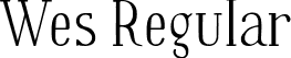 Wes Regular font - Wes Webfont.ttf