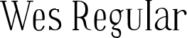 Wes Regular font - Wes.otf