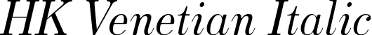 HK Venetian Italic font - HKVenetian-Italic.ttf