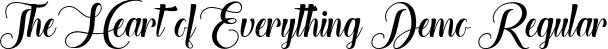 The Heart of Everything Demo Regular font - The Heart of Everything Demo.ttf