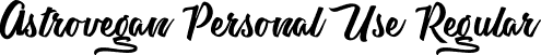 Astrovegan Personal Use Regular font - Astrovegan Personal Use.ttf